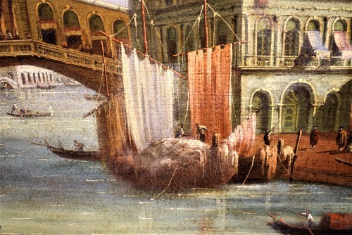 Antiquités - Venise, Grand Canal et Pont du Rialto - Giovanni Grubas (1830 -1919)